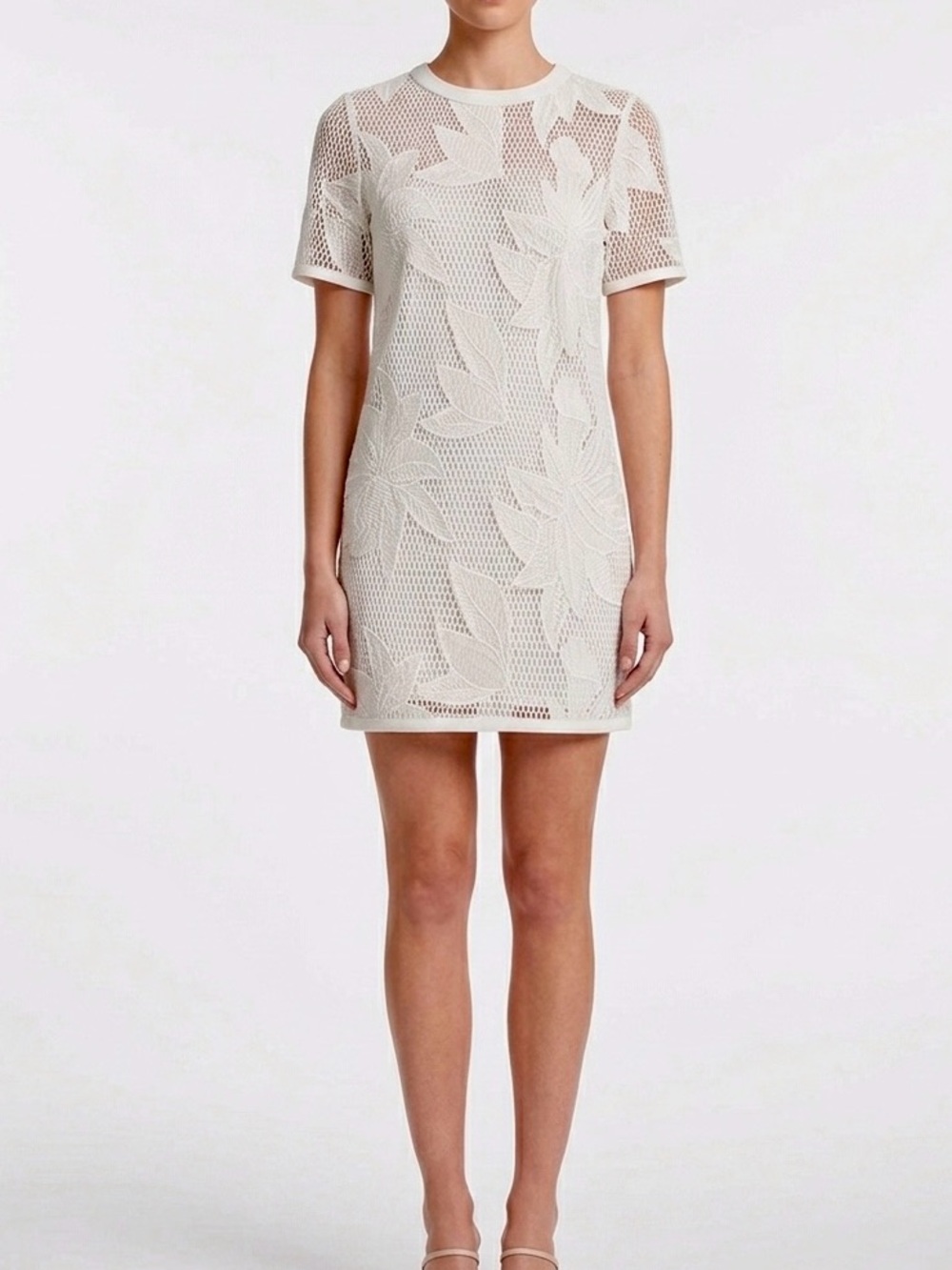 ENDLESS ROSE Cream Floral Lace Mini Dress